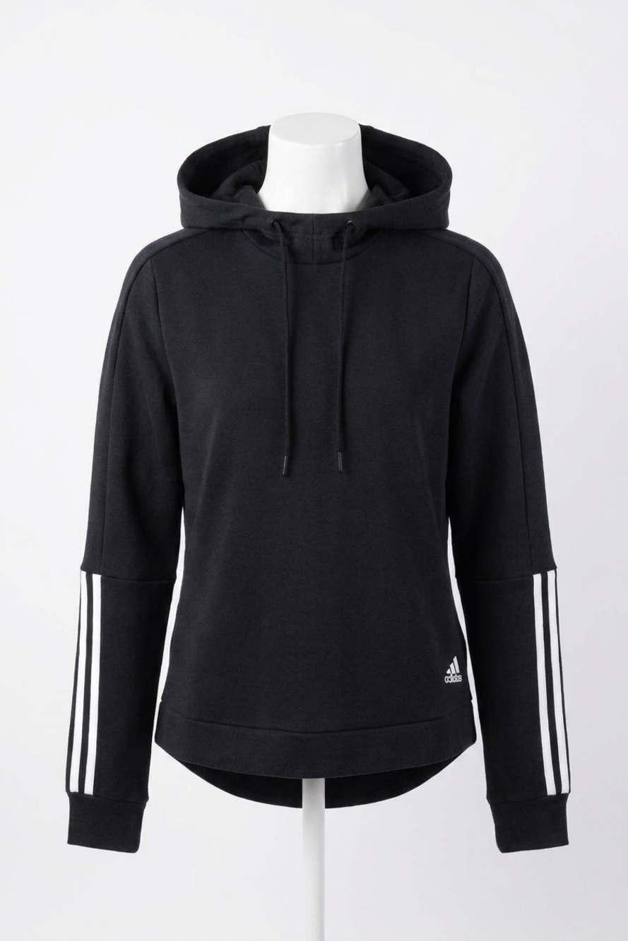 NEW ADIDAS women's id elevated cropped hoodie in black